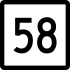 Route 58 marker