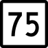 Route 75 marker
