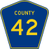 County State-Aid Highway 42 marker