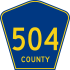 County Route 504 marker