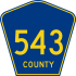 County Route 543 marker