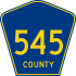County Route 545 marker