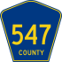 County Route 547 marker