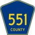 County Route 551 marker