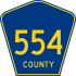 County Route 554 marker