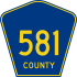 County Route 581 marker