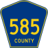 County Route 585 marker