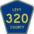 Levy County Road 320 marker