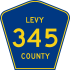 Levy County Road 345 marker