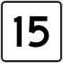 Route 15 marker