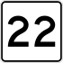 Route 22 marker