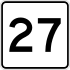 Route 27 marker