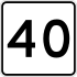 Route 40 marker