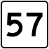 Route 57 marker