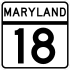 Maryland Route 18 marker