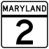 Maryland Route 2 marker