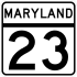 Maryland Route 23 marker