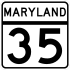 Maryland Route 35 marker