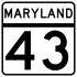 Maryland Route 43 marker