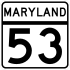 Maryland Route 53 marker
