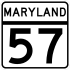 Maryland Route 57 marker