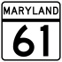 Maryland Route 61 marker