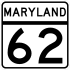 Maryland Route 62 marker