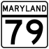 Maryland Route 79 marker