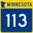 Trunk Highway 113 marker