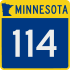 Trunk Highway 114 marker