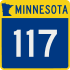 Trunk Highway 117 marker