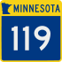 Trunk Highway 119 marker