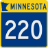 Trunk Highway 220 marker