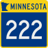 Trunk Highway 222 marker