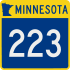 Trunk Highway 223 marker