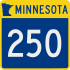 Trunk Highway 250 marker
