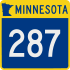 Trunk Highway 287 marker