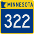 Trunk Highway 322 marker