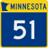 Trunk Highway 51 marker