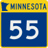 Trunk Highway 55 marker