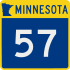 Trunk Highway 57 marker