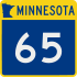 Trunk Highway 65 marker