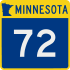 Trunk Highway 72 marker