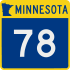 Trunk Highway 78 marker