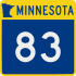 Trunk Highway 83 marker