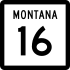 Montana Highway 16 marker
