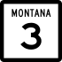 Montana Highway 3 marker