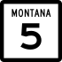 Montana Highway 5 marker