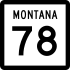 Montana Highway 78 marker