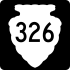Secondary Highway 326 marker